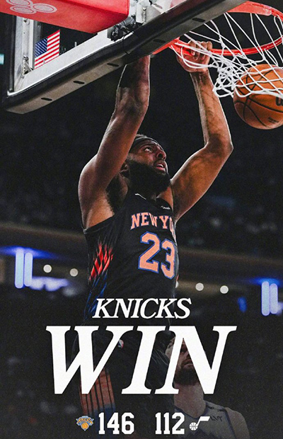 12月06日 NBA常规赛 爵士vs尼克斯 全场录像及集锦