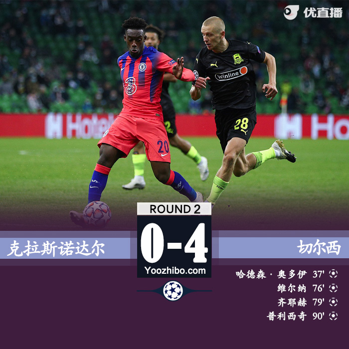 切尔西4-0克拉斯诺达尔