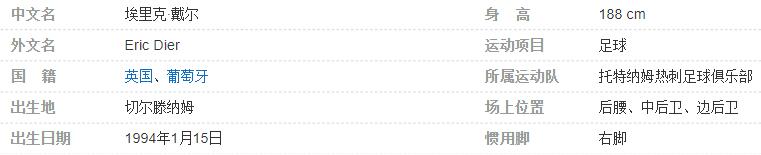 埃里克-戴尔个人资料详细简介