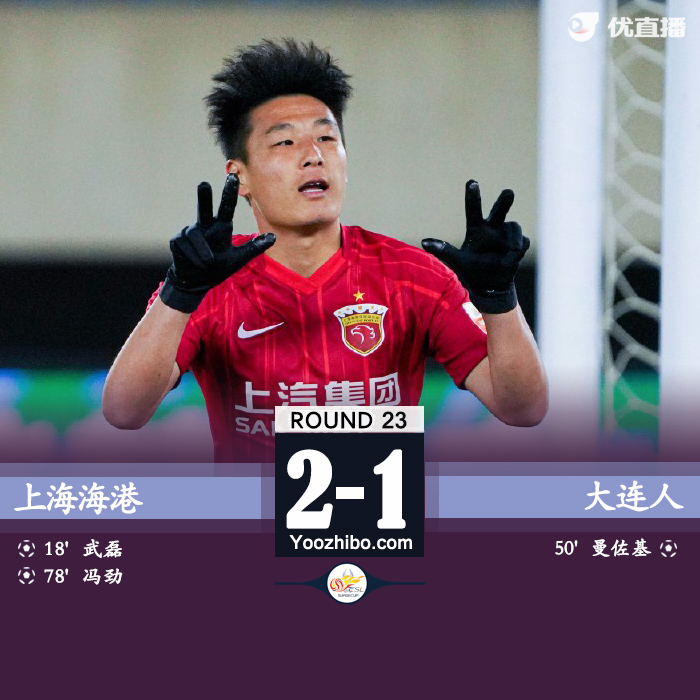 海港2-1击败大连人