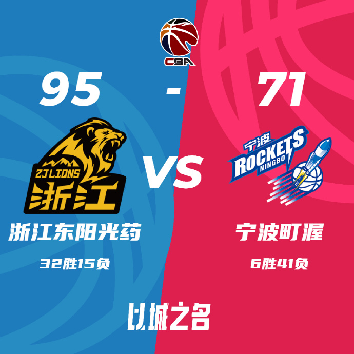 广厦95-71战胜宁波 胡金秋12中10砍21+9 朱俊龙14+6+5断