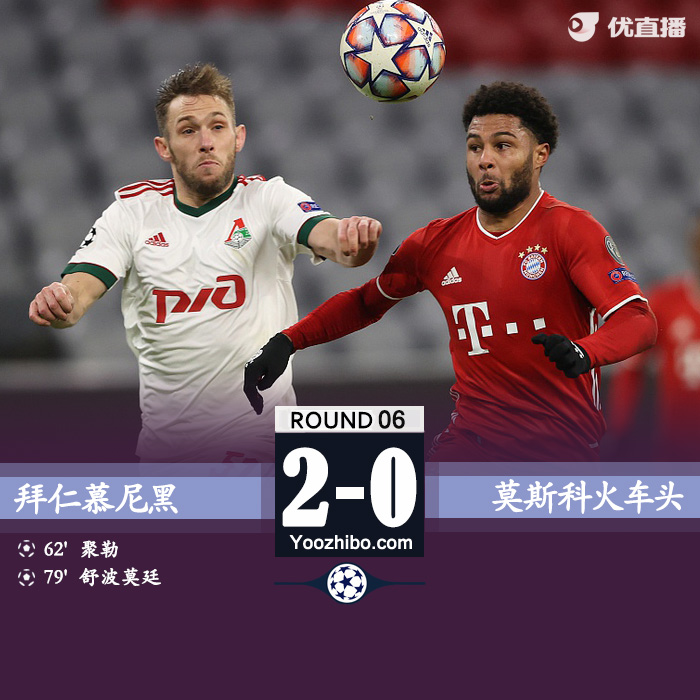 拜仁2-0莫斯科火车头