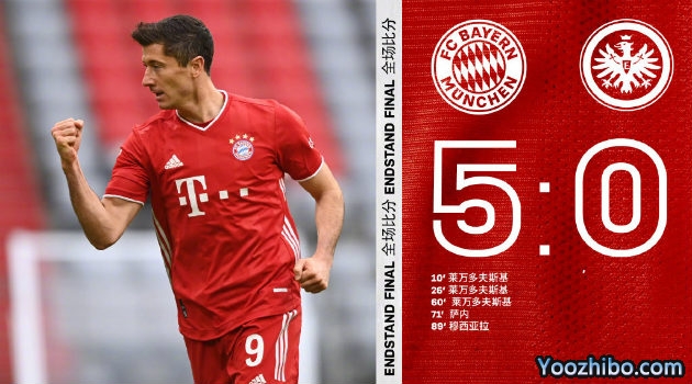 <a href=/zuqiulanmu/bayern/ target=_blank class=infotextkey>拜仁</a>慕尼黑5-0法兰克福